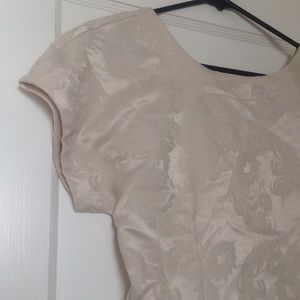 Yona Vintage Mini Cream Open Back Dress. Size S.